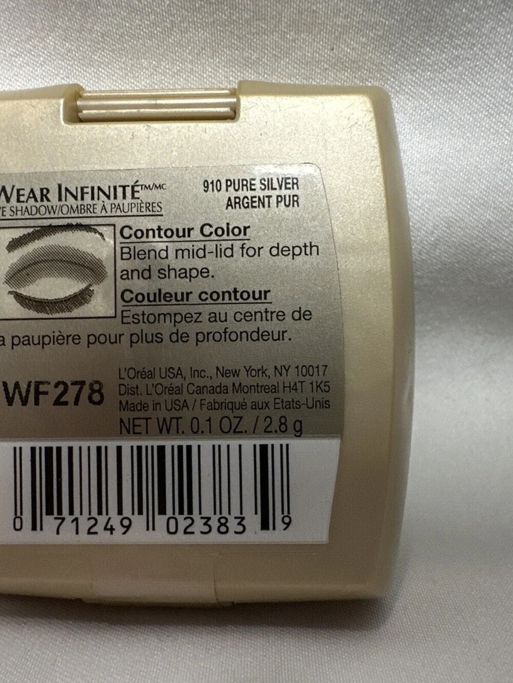 New & Sealed -  L'oreal Eye Shadow Wear Infinite Rich Pure Silver #910